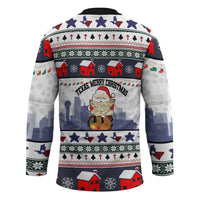 Texas Santa Christmas Hockey Jersey Xmas Holiday Patterns - Wonder Print Shop