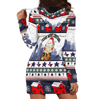 Texas Santa Christmas Hoodie Dress Xmas Holiday Patterns - Wonder Print Shop