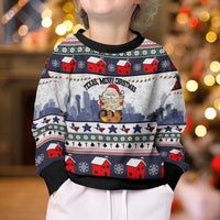 Texas Santa Christmas Kid Ugly Christmas Sweater Xmas Holiday Patterns - Wonder Print Shop