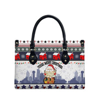 Texas Santa Christmas Leather Bag Xmas Holiday Patterns - Wonder Print Shop