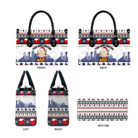 Texas Santa Christmas Leather Bag Xmas Holiday Patterns - Wonder Print Shop