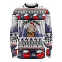 Texas Santa Christmas Long Sleeve Shirt Xmas Holiday Patterns - Wonder Print Shop