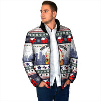 Texas Santa Christmas Padded Jacket Xmas Holiday Patterns - Wonder Print Shop