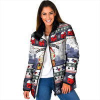 Texas Santa Christmas Padded Jacket Xmas Holiday Patterns - Wonder Print Shop