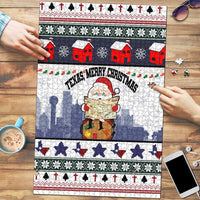 Texas Santa Christmas Puzzle Xmas Holiday Patterns - Wonder Print Shop
