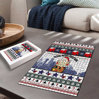 Texas Santa Christmas Puzzle Xmas Holiday Patterns - Wonder Print Shop