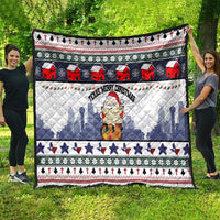 Texas Santa Christmas Quilt Xmas Holiday Patterns - Wonder Print Shop