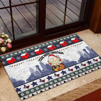 Texas Santa Christmas Rubber Doormat Xmas Holiday Patterns - Wonder Print Shop