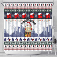Texas Santa Christmas Shower Curtain Xmas Holiday Patterns - Wonder Print Shop