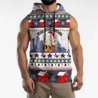 Texas Santa Christmas Sleeveless Hoodie Xmas Holiday Patterns - Wonder Print Shop
