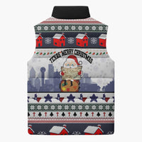 Texas Santa Christmas Sleeveless Puffer Jacket Xmas Holiday Patterns - Wonder Print Shop