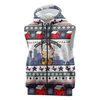 Texas Santa Christmas Sleeveless Zip Hoodie Xmas Holiday Patterns - Wonder Print Shop