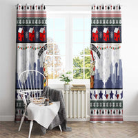Texas Santa Christmas Window Curtain Xmas Holiday Patterns - Wonder Print Shop