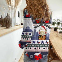 Texas Santa Christmas Women Casual Shirt Xmas Holiday Patterns - Wonder Print Shop