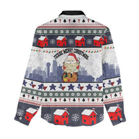 Texas Santa Christmas Women Casual Shirt Xmas Holiday Patterns - Wonder Print Shop