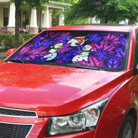 Christmas Snowman Leaves Auto Sun Shade Xmas Holiday Patterns - Wonder Print Shop