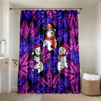 Christmas Snowman Leaves Bathroom Set Xmas Holiday Patterns - Wonder Print Shop