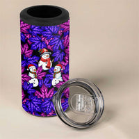 Christmas Snowman Leaves 4 in 1 Can Cooler Tumbler Xmas Holiday Patterns - Wonder Print Shop