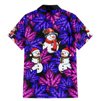 Christmas Snowman Leaves Family Matching Mermaid Dress and Hawaiian Shirt Xmas Holiday Patterns - Wonder Print Shop
