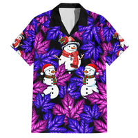 Christmas Snowman Leaves Family Matching Off Shoulder Maxi Dress and Hawaiian Shirt Xmas Holiday Patterns - Wonder Print Shop