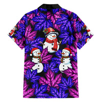 Christmas Snowman Leaves Family Matching Puletasi and Hawaiian Shirt Xmas Holiday Patterns - Wonder Print Shop