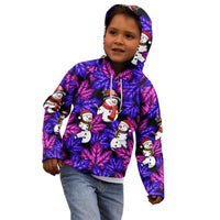 Christmas Snowman Leaves Kid Hoodie Xmas Holiday Patterns - Wonder Print Shop