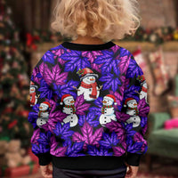 Christmas Snowman Leaves Kid Ugly Christmas Sweater Xmas Holiday Patterns - Wonder Print Shop