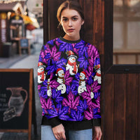 Christmas Snowman Leaves Ugly Christmas Sweater Xmas Holiday Patterns - Wonder Print Shop