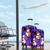 Christmas Snowman Leaves Luggage Cover Xmas Holiday Patterns - Wonder Print Shop