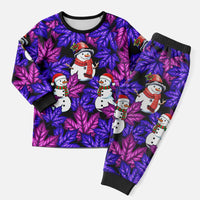 Christmas Snowman Leaves Christmas Pajama Set Xmas Holiday Patterns - Wonder Print Shop