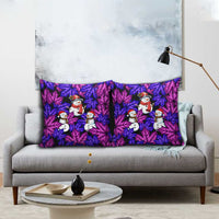 Christmas Snowman Leaves Pillow Cover Xmas Holiday Patterns - Wonder Print Shop