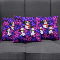 Christmas Snowman Leaves Pillow Cover Xmas Holiday Patterns - Wonder Print Shop