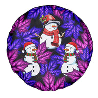 Christmas Snowman Leaves Spare Tire Cover Xmas Holiday Patterns - Wonder Print Shop