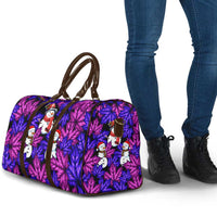Christmas Snowman Leaves Travel Bag Xmas Holiday Patterns - Wonder Print Shop