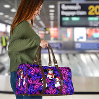 Christmas Snowman Leaves Travel Bag Xmas Holiday Patterns - Wonder Print Shop