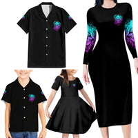 If I'm Too Quiet And Smiling Family Matching Long Sleeve Bodycon Dress and Hawaiian Shirt - Wonder Print Shop