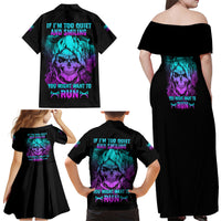 If I'm Too Quiet And Smiling Family Matching Off Shoulder Maxi Dress and Hawaiian Shirt - Wonder Print Shop