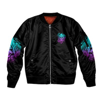 If I'm Too Quiet And Smiling Sleeve Zip Bomber Jacket - Wonder Print Shop