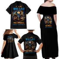 I Am Who I Am Family Matching Off Shoulder Maxi Dress and Hawaiian Shirt - Wonder Print Shop