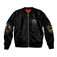 I Am Who I Am Sleeve Zip Bomber Jacket - Wonder Print Shop