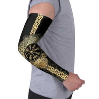 Vegvisir Compass Viking Arm Sleeves with Yggdrasil Tree and Axe Symbols Norse Mythology Tribute - Wonder Print Shop