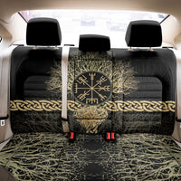 Vegvisir Compass Viking Back Car Seat Cover with Yggdrasil Tree and Axe Symbols Norse Mythology Tribute - Wonder Print Shop