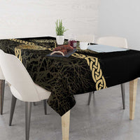 Vegvisir Compass Viking Tablecloth with Yggdrasil Tree and Axe Symbols Norse Mythology Tribute - Wonder Print Shop