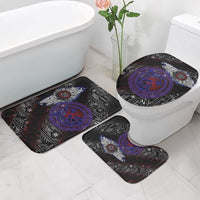 Fenrir Wolf Viking Bathroom Set with Vegvisir Runes and Red Circle Norse Legend Tribute - Wonder Print Shop