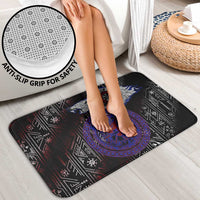 Fenrir Wolf Viking Bathroom Set with Vegvisir Runes and Red Circle Norse Legend Tribute - Wonder Print Shop