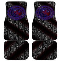 Fenrir Wolf Viking Car Mats with Vegvisir Runes and Red Circle Norse Legend Tribute - Wonder Print Shop