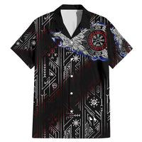 Fenrir Wolf Viking Family Matching Mermaid Dress and Hawaiian Shirt with Vegvisir Runes and Red Circle Norse Legend Tribute - Wonder Print Shop