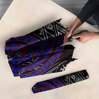 Fenrir Wolf Viking Umbrella with Vegvisir Runes and Red Circle Norse Legend Tribute - Wonder Print Shop