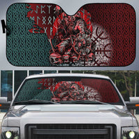 Viking Warrior Auto Sun Shade with Runes and Blood Battle Scene Norse Valor Tribute - Wonder Print Shop