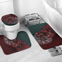 Viking Warrior Bathroom Set with Runes and Blood Battle Scene Norse Valor Tribute - Wonder Print Shop